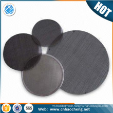 Round Shape Black Wire Cloth Disc Metal Water Filter Wire Mesh Plastic extruder Black Wire Mesh Disc